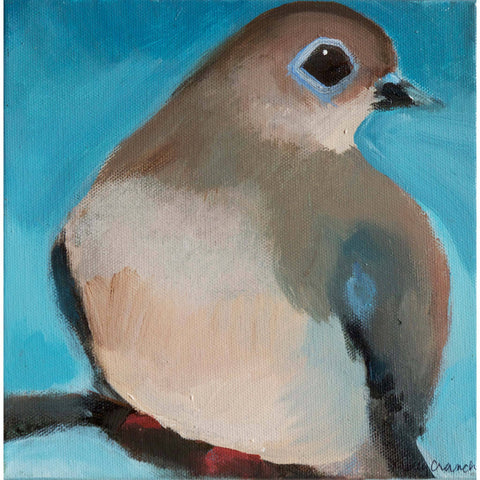 Molly Cranch Artist Painting Mourning Dove 8x8 OL09 Original One Of A Kind Acrylic Painting