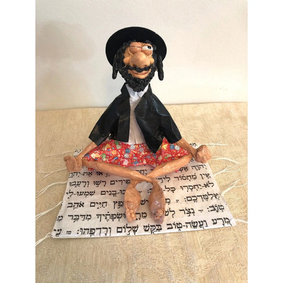 Naava Naslavsky A Jewish Meditator Art in Paper Mache Humorous Whimsical Sculptures