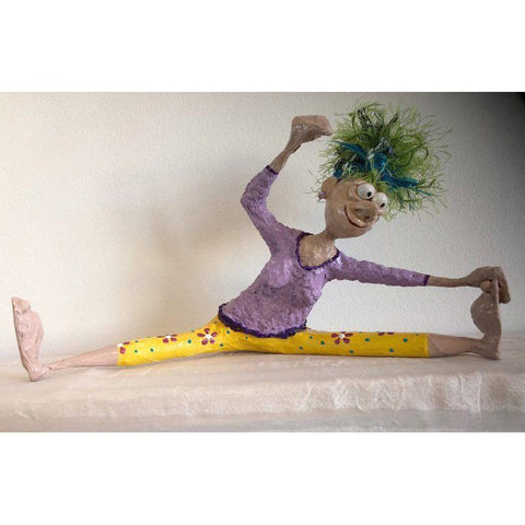 Naava Naslavsky Gymnastics Art in Paper Mache Humorous Whimsical Sculptures