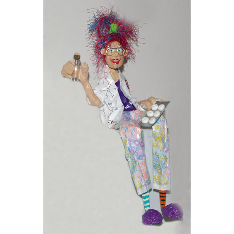 Naava Naslavsky The Professional Pharmacist Art in Paper Mache Humorous Whimsical Sculptures