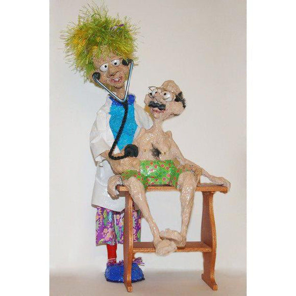 Naava Naslavsky The Professional Physician Art in Paper Mache Humorous Whimsical Sculptures