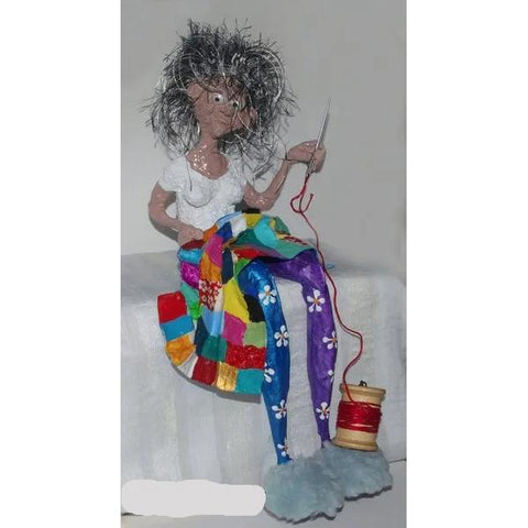 Naava Naslavsky The Quilter Art in Paper Mache Humorous Whimsical Sculptures