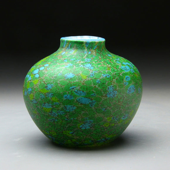 Native Vessel in Green Handblown Glass Vase by Thomas Spake Studios Artisan Handblown Art Glass Vases