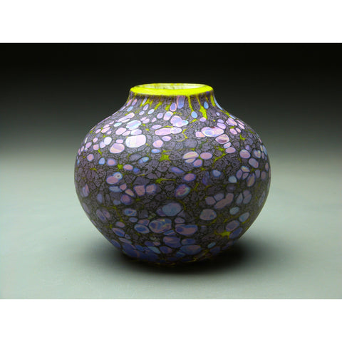 Native Vessel in Purple Handblown Glass Vase by Thomas Spake Studios Artisan Handblown Art Glass Vases