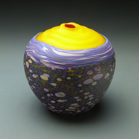 Pinnacle Series in Golden Mist Handblown Glass Vase by Thomas Spake Studios Artisan Handblown Art Glass Vases