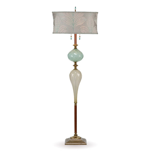 Preston Floor Lamp 205ag163 bny Kinzig Design Colors Sea Foam Cream Artistic Artisan Designer Floor Lamps