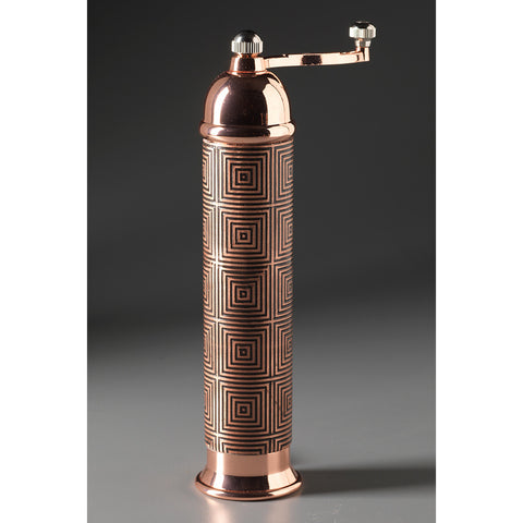 Concentric Copper in Copper and Black Metal Salt and Pepper Mill Grinder Shaker by Robert Wilhelm of Raw Design