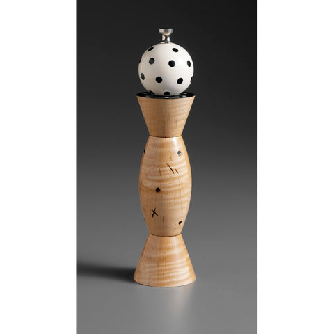 Aero AP-2 in Natural Wood, Black, and White Wooden Salt and Pepper Mill Grinder Shaker by Robert Wilhelm of Raw Design