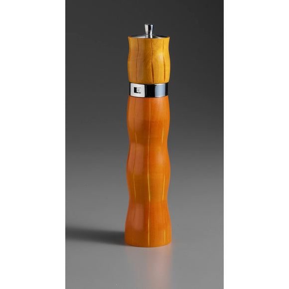 Combo C-3 in Orange and Yellow Wooden Salt and Pepper Mill Grinder Shaker by Robert Wilhelm of Raw Design