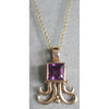 Richelle Leigh 14Kt Gold Amethyst Swirl Pendant Necklace PDT102YG Artistic Designer Handcrafted Jewelry