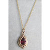Richelle Leigh 14Kt Gold Pear Shape Garnet Pendant Necklace PDT114YG Artistic Designer Handcrafted Jewelry