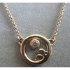 Richelle Leigh 14Kt. Yellow Gold Diamond Circle Wave Pendant Necklace PDT50YG Artistic Designer Handcrafted Jewelry