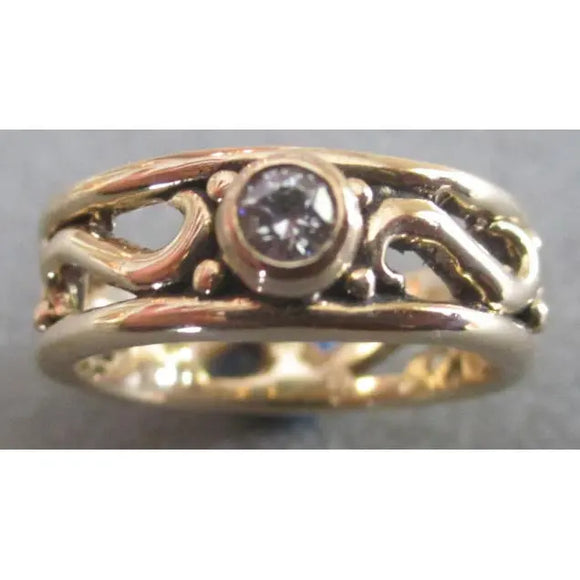 Richelle Leigh 14Kt. Gold Diamond Swirl Band R70YG Artistic Designer Handcrafted Jewelry