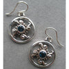 Richelle Leigh Sterling Silver Circle Swirl London Blue Topaz Earrings ER105SST Artistic Designer Handcrafted Jewelry