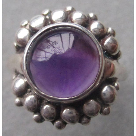 Richelle Leigh Sterling Silver Modern Geometric Amethyst Statement Ring R110SSA Artistic Designer Handcrafted Jewelry