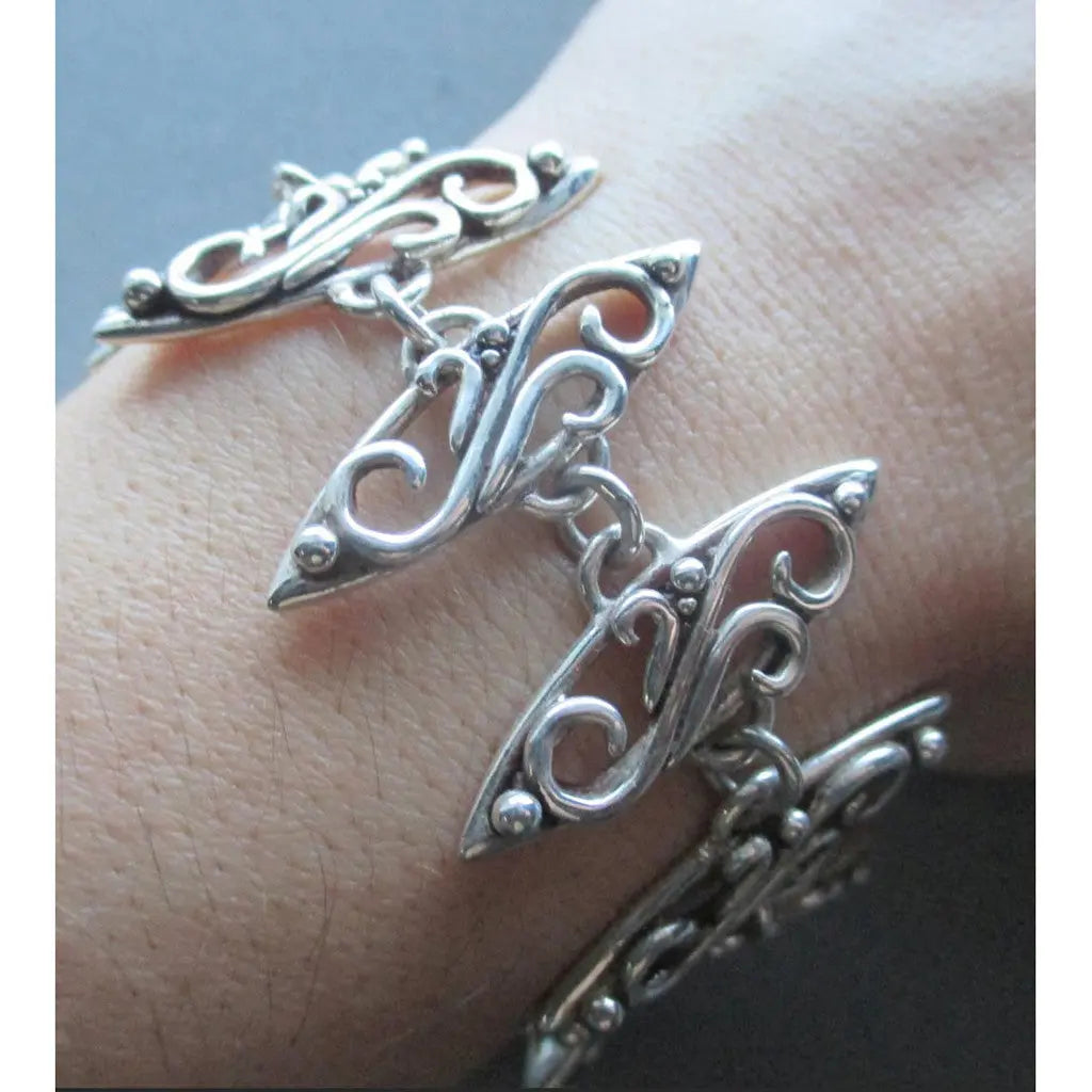 Richelle Leigh Sterling Silver Swirl Bracelet BL31SS Artistic Designer Handcrafted Jewelry