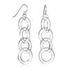 Roxann Astra Slate Circle Chain Earrings, Artistic, Designer, Artisan Jewelry
