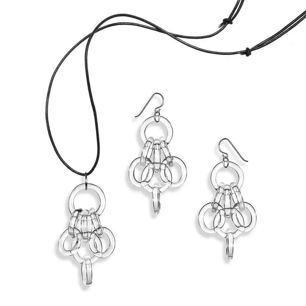 Cluster Necklace and Earring Set