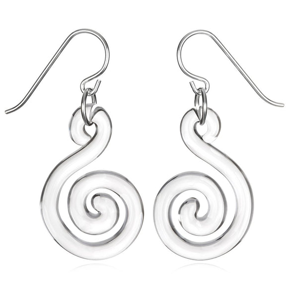 Roxann Astra Flat Spiral Earrings, Artistic, Designer, Artisan Jewelry
