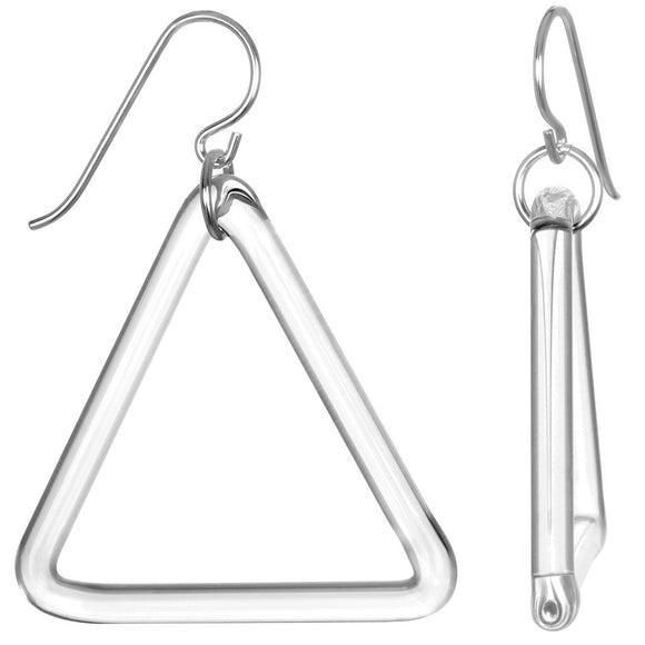 Roxann Astra Large Single Triangle Earrings, Artistic, Designer, Artisan Jewelry