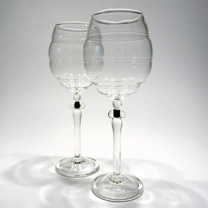 Sage Studios Glass Beehive Goblets Artistic Functional Art Glass Goblets