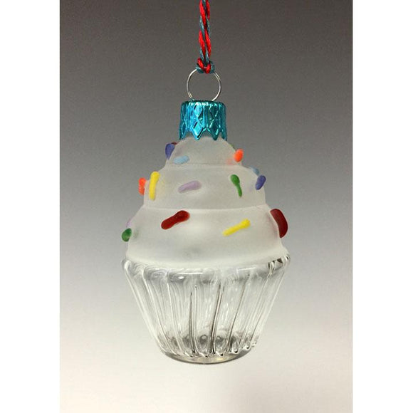 Sage Studios Glass Cupcake Ornament Art Glass Ornaments