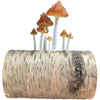 Sage Studios Glass Fairy Mushroom Log Lamp Hand-Blown Art Glass Lighting