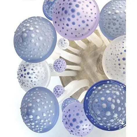 Handblown Glass Fairy Ring Mushroom Sculpture by Sage Studios