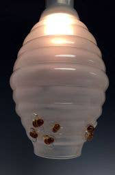 Sage Studios Glass Beehive Pendant Lamp Functional Art Glass