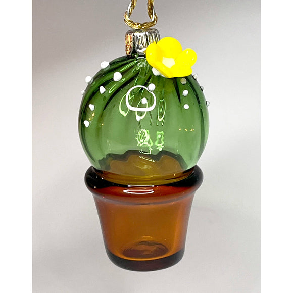 Sage Studios Glass Cactus Ornament Art Glass Ornaments