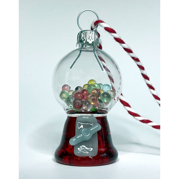 Sage Studios Glass Gumball Machine Ornament Functional Art Glass