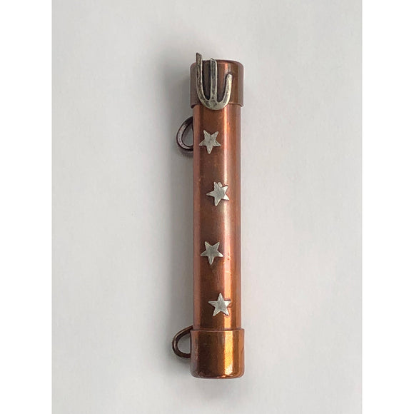 Sherri Cohen Design Reach for the Stars Mezuzah in Sterling Silver and Copper 3764 Artistic Artisan Designer Judaica