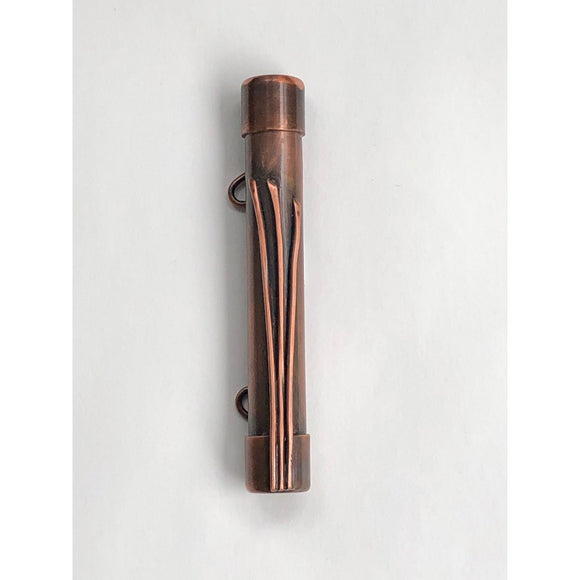 Sherri Cohen Design Shin Mezuzah in Copper 3748 Artistic Artisan Designer Judaica