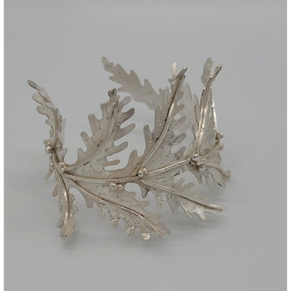 Silver Garden Designs Sterling Silver Fern Cuff Bracelet  B14F8 Artistic Artisan Designer Jewelry