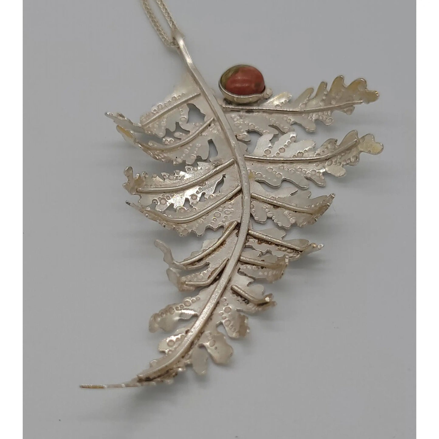 Fern necklace with Unakite
