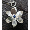 Silver Garden Designs Sterling Silver Lotus One Flower Necklace with Gemstone N93A Artistic Artisan Designer Jewelry
