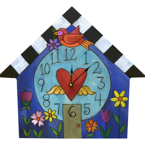 Sincerely Sticks Wall Clock A Little Birdie Told Me Artistic Artisan Designer Clocks