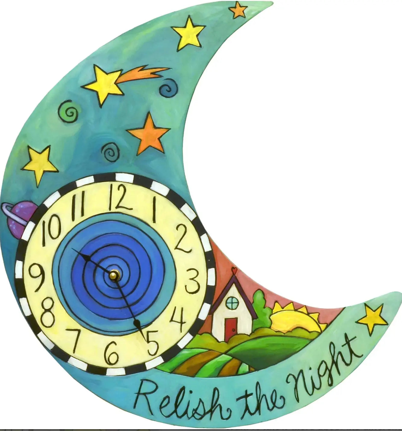Sincerely Sticks Wall Clock After Midnight Artistic Artisan Designer Clocks