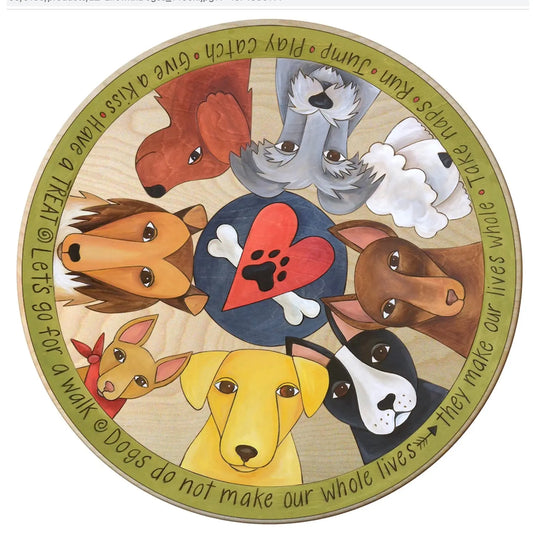 Sincerely Sticks Lazy Susan Life With Dogs Artistic Artisan Designer Lazy Susans