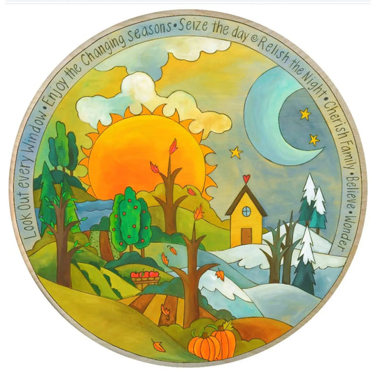 Sincerely Sticks Lazy Susan Little Cabin in the Woods Artistic Artisan Designer Lazy Susans