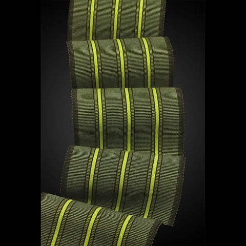 Wilder Scarf in Spruce Lime and Green Tea by Sosumi Weaving Pamela Whitlock Handwoven Bamboo Scarves