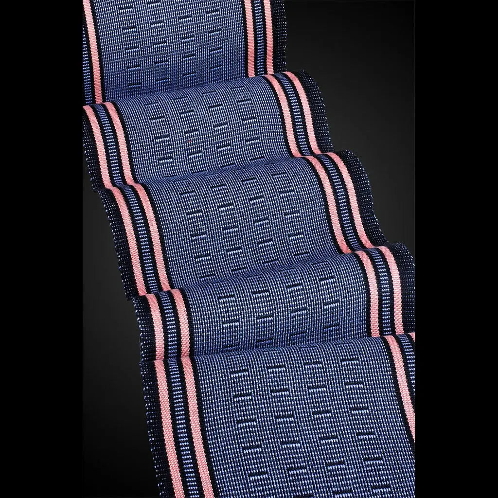 Wink Scarf in Periwinkle and Coral by Sosumi Weaving Pamela Whitlock Handwoven Bamboo Scarves