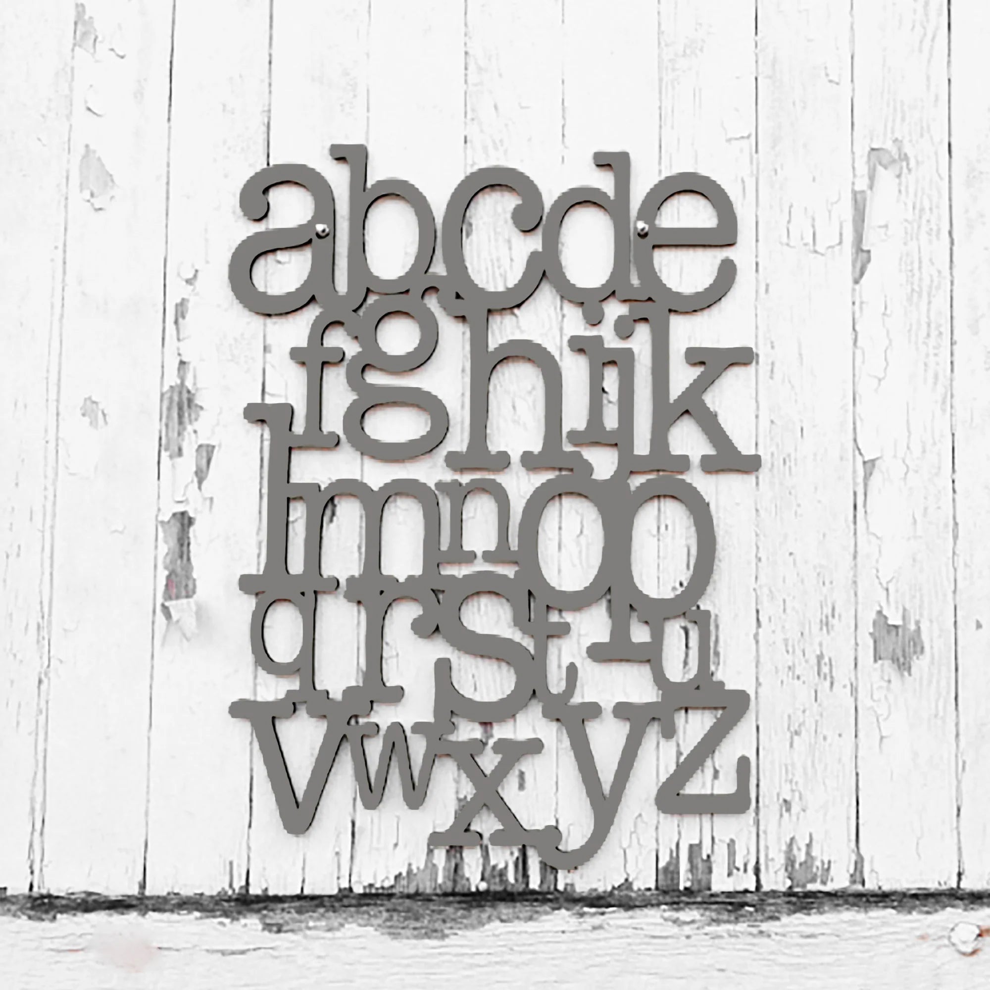 Charcoal Patina Metal Craft Letters