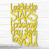 Spunky Fluff Wood Wall Art Sign Look At The Stars Artistic Artisan Designer Signs