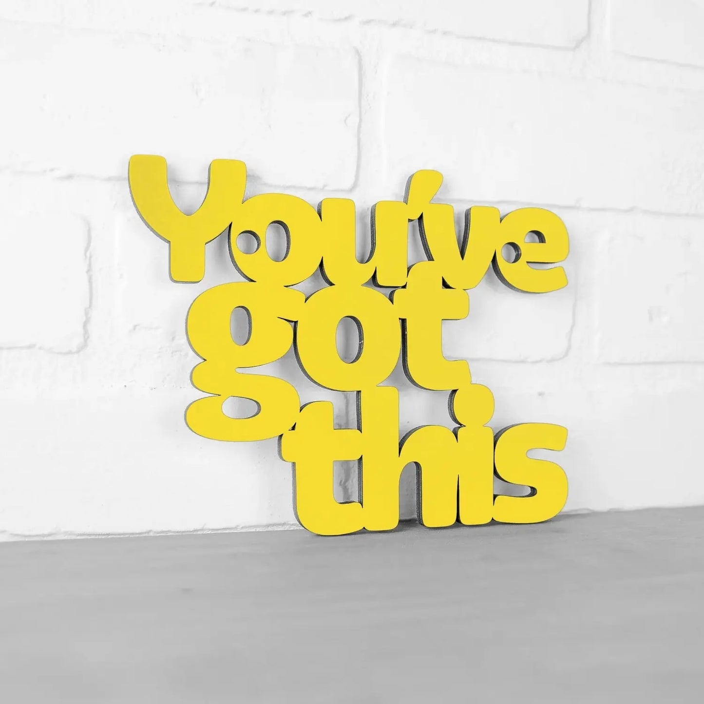 Spunky Fluff Wood Wall Art Sign You've Got This Artistic Artisan Designer Signs