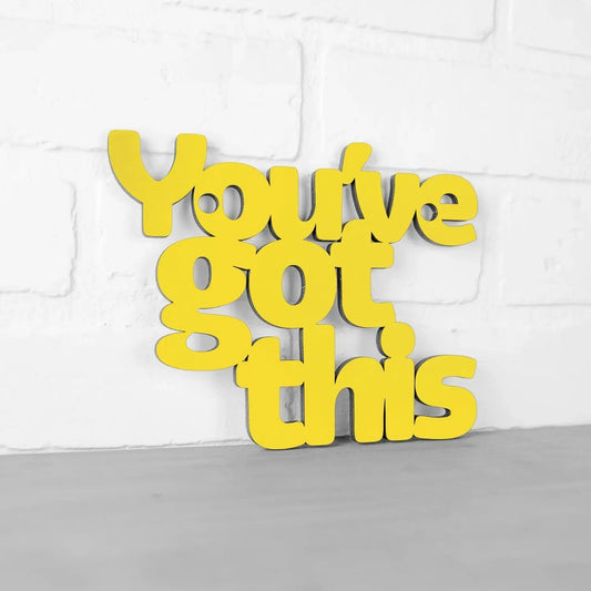 Spunky Fluff Wood Wall Art Sign You've Got This Artistic Artisan Designer Signs