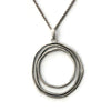 Sterling Silver Concentric Circles Necklace N338 by Joanna Craft Jewelry Design Artistic Artisan Designer Jewelry