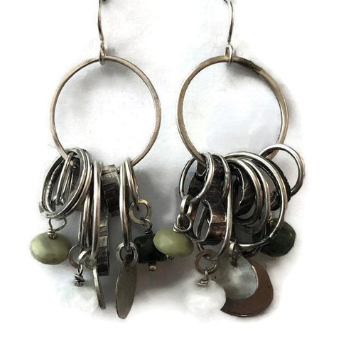 Sterling Silver Earrings with Gemstones E225 by Joanna Craft Jewelry Design Artistic Artisan Designer Jewelry