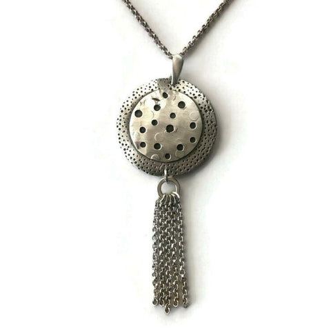 Sterling Silver with Tassels Necklace N335 by Joanna Craft Jewelry Design Artistic Artisan Designer Jewelry
