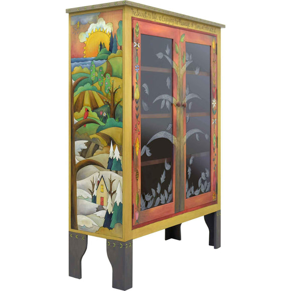 Sticks Bookcase with Glass Doors BCS005 013927 Artistic Artisan Designer Bookcases